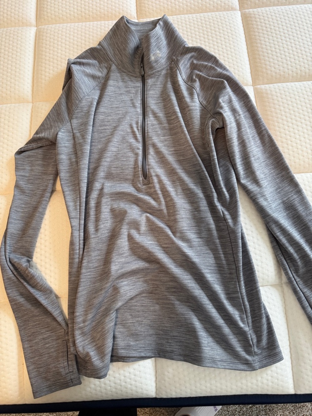 Under Armour Light Gray Heather Half-Zip Pullover